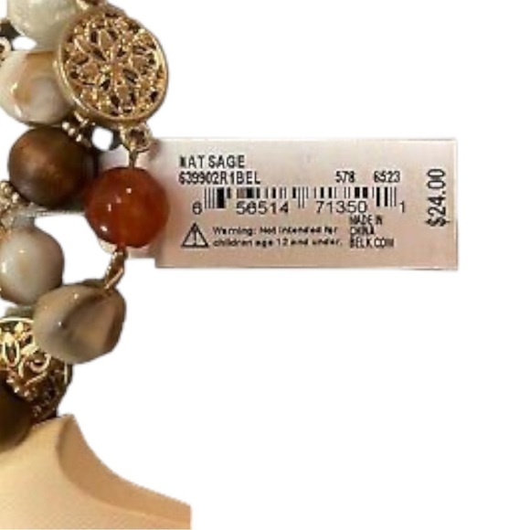 NWT Directions Gold Tone Bracelet Brown Natural 2-Strand $24 - Picture 5 of 7